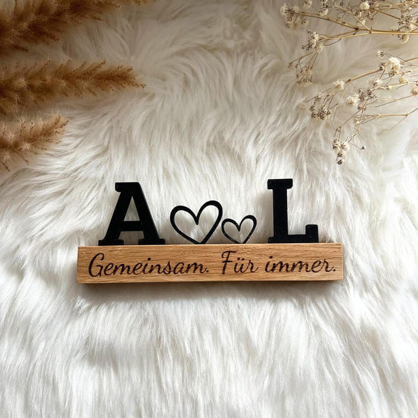 Personalized gift for partner with initials & heart