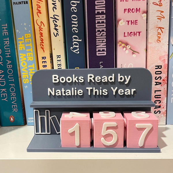 Personalized Books Read Tracker - Book Counter Sign