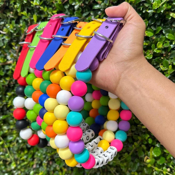 Custom beaded dog collar cute silicone bead accessories
