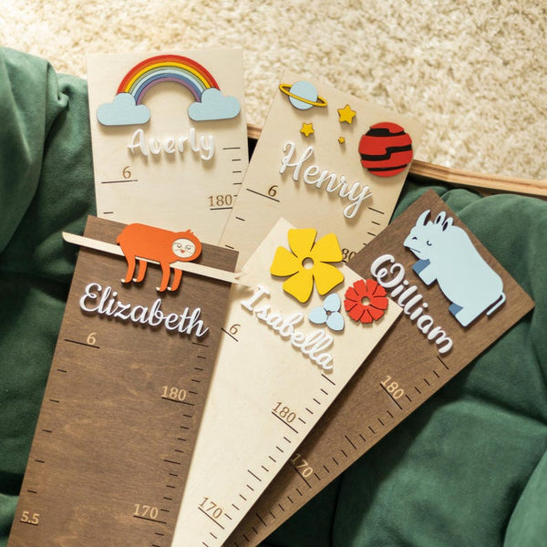 Personalized Acrylic Baby Growth Chart: Nursery Wall Decor, Keepsake Gift