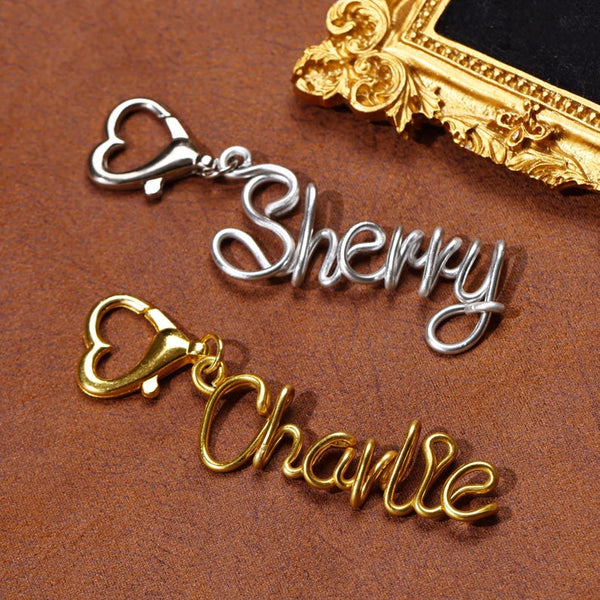 Personalized Heart-Shaped Keychains, Custom Name Keychains