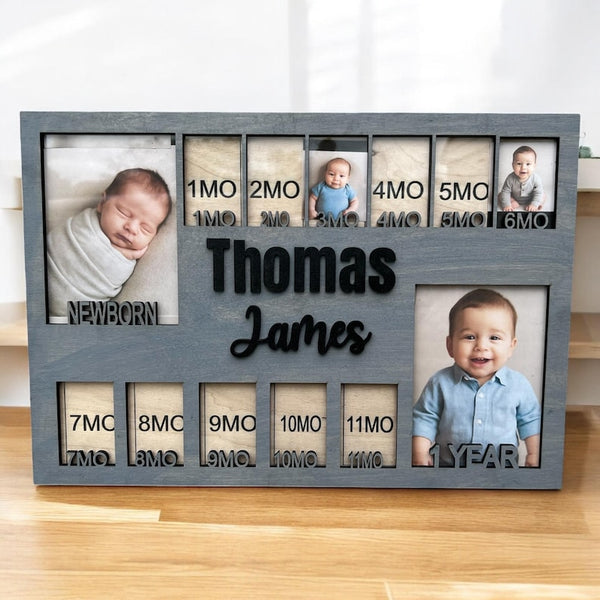 1 year old frame|Gift for one year old|One year frame Baby picture