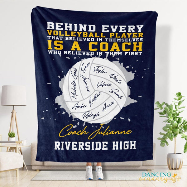 Personalized Volleyball Coach Blanket Sports Coach Thank You Gift