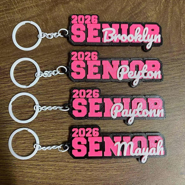 Personalized Custom College High School Graduation Grad Seniors Class Keychain