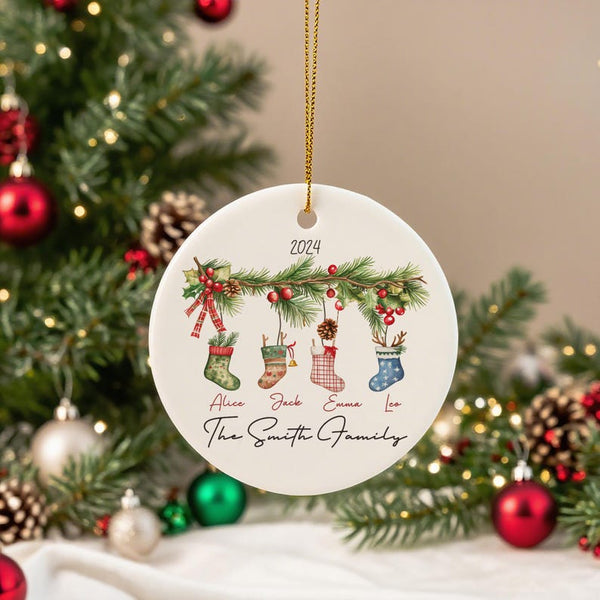 Personalized Family Christmas Ornament 2025, Custom Family Christmas Present