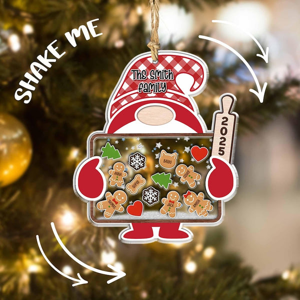 Personalized Gingerbread With Hat Family Christmas Ornament