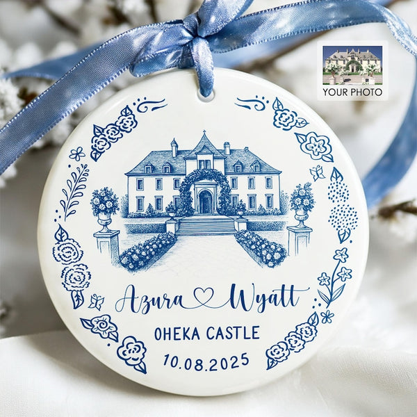 Personalized Wedding Venue Ornament