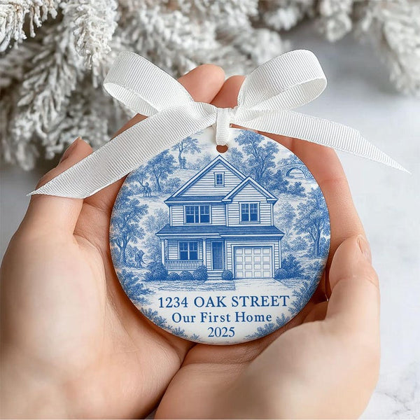Personalized New Home Photo Ornament Custom House Address Ornament