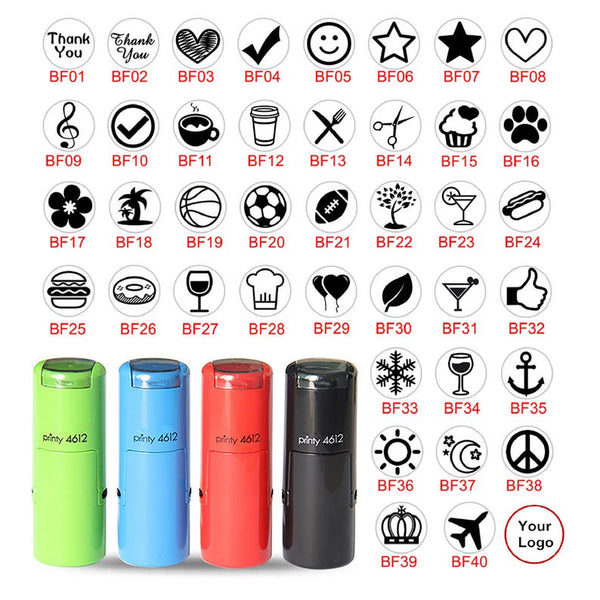 Custom Loyalty Card Self Inking Stamp, Small Logo Stamp