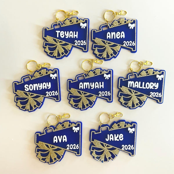 Personalized Cheer Backpack Tag Cheerleader