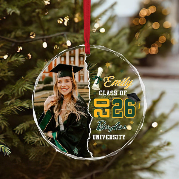 Personalized Graduation Ornament, Class of 2026 Photo Ornament
