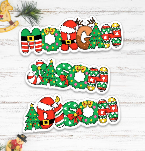 Christmas Stickers | Custom Christmas Gift Labels | Xmas Name Gifts Tags