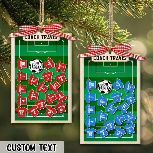 Personalized Soccer Coach Gift: Custom Shaker Ornament