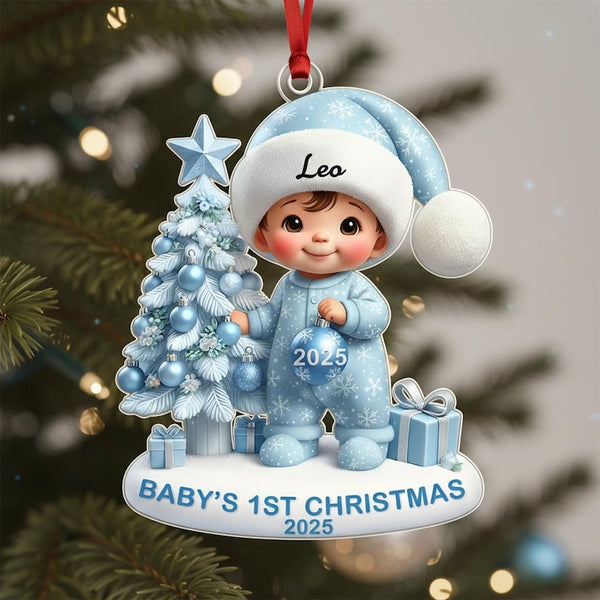 Baby's First Christmas Ornament, Personalized Newborn Christmas Ornament