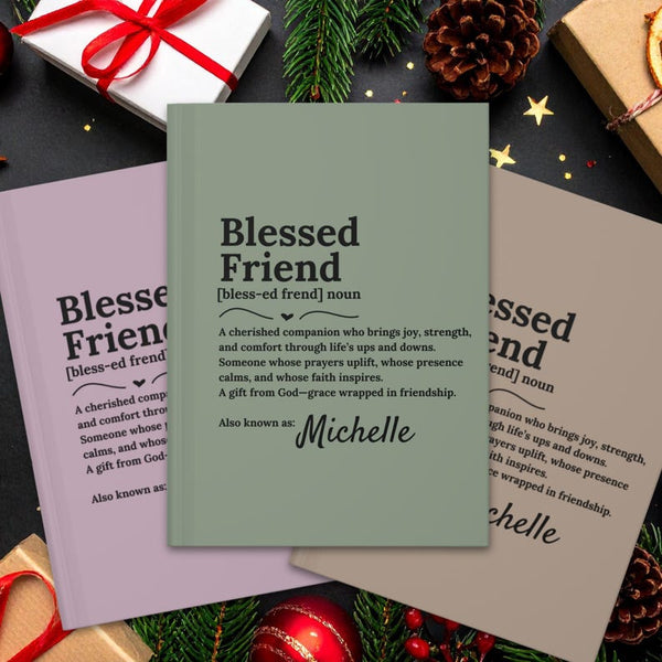 Custom Blessed Friend Journal: Christian Friendship Gift