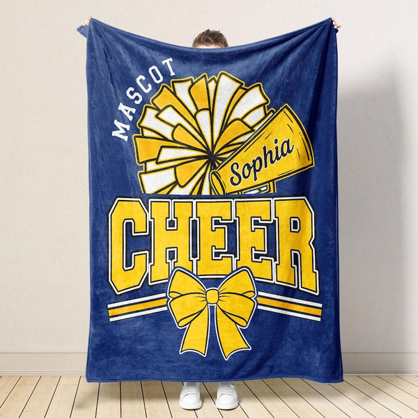 Personalized Cheerleading Blanket: Cheerleading Blanket, Senior Night Gift