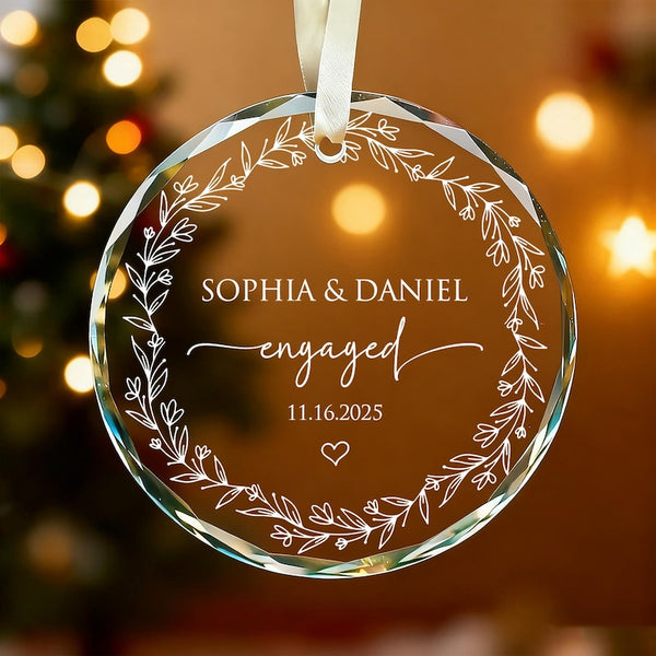Personalized Engaged Ornament 2025,Wedding Keepsake Ornament