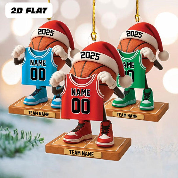 Personalized Basketball Jersey Christmas Ornament Custom Name Basketball Player