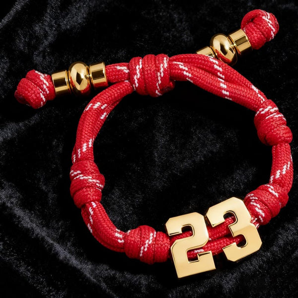 Custom Varsity Number Knotty Bracelet Unisex Personalized Bracelet