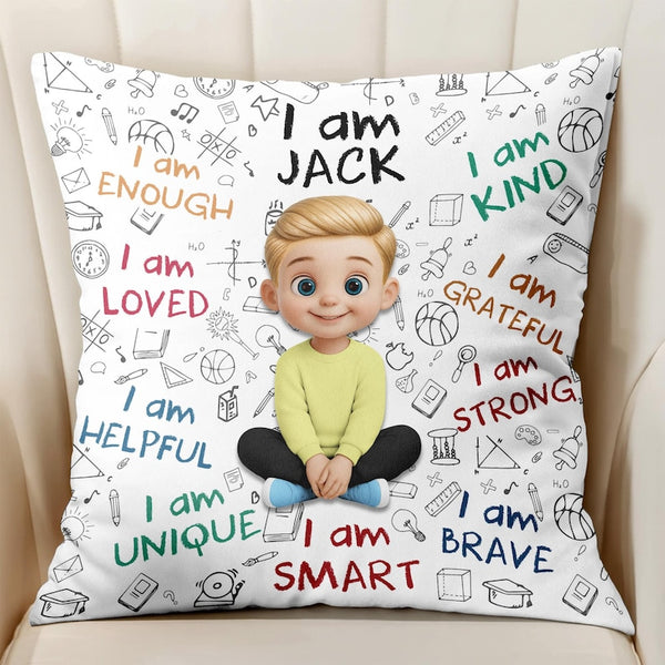 Personalized Kids Affirmation Pillow: Custom Name