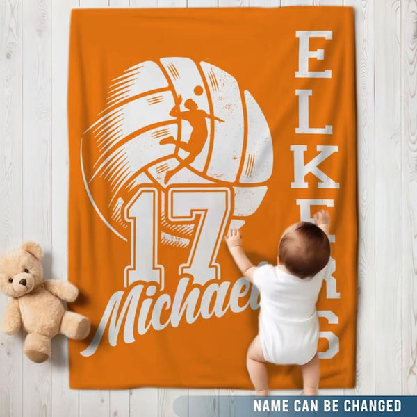 Personalized Volleyball Team Blanket: Custom Senior Gift