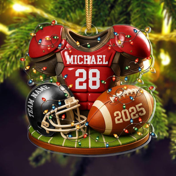 Personalized Football Ornament 2025