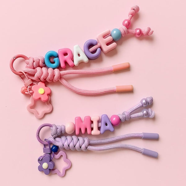 Personalized Beaded Name Keychain