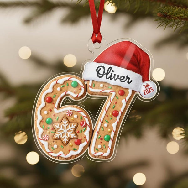 Custom Six Seven Ornament,Teen Slang Ornament,Funny Teenager Ornament