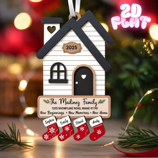 Personalized 2025 New Home Christmas Ornament, House Warming Gifts