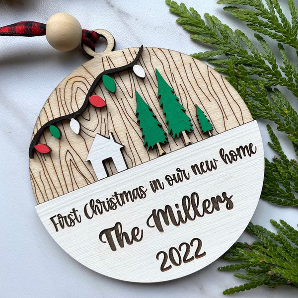Personalized new home ornament- 2023 First Christmas in our new home ornament