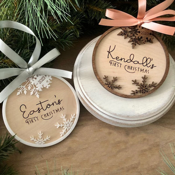 Personalized Christmas Ornament For New Baby
